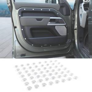 lot 2138 image: HIRUFAIT Screw Decorative Cover for 2020-2023 Land Rover Defender 110 Accessories, 56 PCS Aluminum Alloy Car Screw Protection Cover Trim (Defender 110 - for 4 Side Doors)