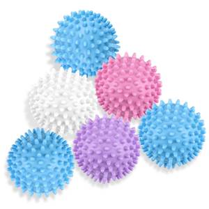 lot 2141 image: 6 Pack Laundry Balls for Dryer, Dryer Balls Laundry Reusable, Dryer Ball Plastic Pellet Packs for Fabric Soften, Reduce Wrinkle and Less Static Cling