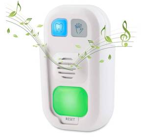 lot 2218 image: HONWELL Musical Timer for Kids Battery Powered, 2 Minute Toothbrush Timer and 20 Seconds Bathroom Hand Wash Timers with LED Color Light, 3 Volume Options Musical Timers for Children Training Coach