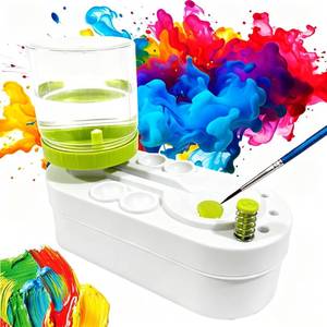 lot 2221 image: Upgraded Paint Brush Cleaner Brush Rinser Water Circulation(Pre Assembled), WatercolorOil and Water-Based Paint Brush Cleaner Tool, Gift for Adults Artist Beginners