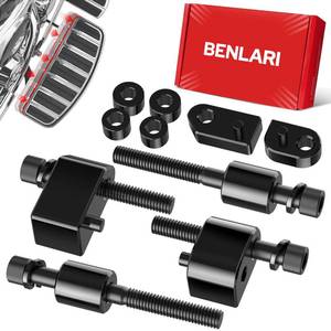 lot 2226 image: Benlari 1inch and1.5inch Driver Floorboard Extensions, Floorboard Spacer Extenders Kit Fit for Harley Touring Street Glide Road Glide Electra Glide Road King 2009-2024 FL Trikes 2009-2013, Black