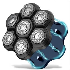 lot 4003 image: Universal Replacement Heads for Blade,Replacement Blades Compatible with Most Major Head Shaver Brands, Easy-to-Install Electric Razor Shaver Heads for Bald Men. (7 Black Magnetic)