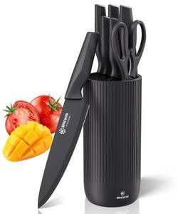lot 4018 image: Knife Set, Brewin Kitchen Knife Set, Knives Set for Kitchen, Universal Knife Block, Utility Knife Block Set, New Home Essentials, Apartment Essentials, camping essentials, rv essentials