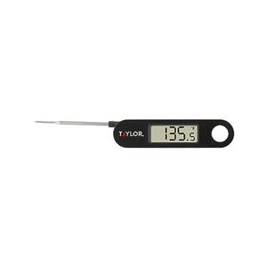 lot 4020 image: Taylor 1476 Instant Read Digital Meat Food Grill BBQ Cooking Kitchen Thermometer, Tailgating and Grilling Compact Folding Probe, Black
