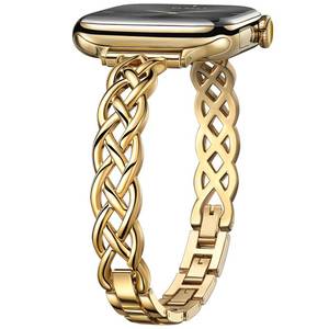 lot 4021 image: Tlselt Slim Bracelet Compatible with Apple Watch Bands 3840414244454649mm for Women, Celtic Thin Dressy Stainless Steel Metal Designer Fancy Strap for iWatch Series 11 10 9 8 7 6 5 4 3 SE Ultra