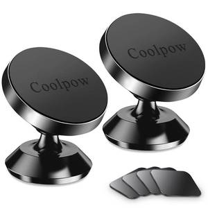 lot 4055 image: Coolpow 2 Packs Magnetic Phone Holder for Car Strong Magnet  Phone Holders for Your Car Phone Holder Mount 4 Metal Plate  Universal Car Accessories for Women Men for iPhone Samsung Speakerphones
