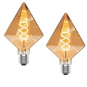 lot 4083 image: Lxcom Lighting Decorative Edison Bulbs 4W D110 Diamond Shape LED Spiral Filaments Light Bulbs 40W Equivalent E26 Base Amber Glass Finishing Vintage Edison Bulb for Home Kitchen Restaurant, 2 Pack