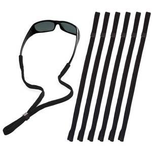 lot 4096 image: SHINKODA Black Glasses Strap, Sports Sunglasses and Eyeglasses Holder Straps for Men, Women, String Holder, Neck Lanyard Cord, Adjustable Rope Eyewear Keeper Strap, Pack of 6