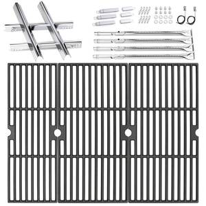 lot 5172 image: Grill Parts for Char-Broil Performance 4 Burner 463342119 463342118 463332718 463347017 463377017 463376117 463376018P2 463335517 463349917 Grill Burner Heat Plate Cast Iron Grill Grates 18 Inch