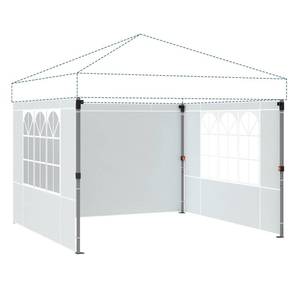 lot 5175 image: Raynesys Sidewall for 10x10 Canopy Tent, Waterproof Silver-Coated Fabric, UPF 50 UV Protection, 3 Pack Canopy Wall 114ftftx72ftft, No Frame or Top Cover, White