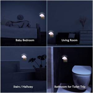 lot 6052 image: Night Lights Plug into Wall - Sensor LED Mushroom Light, Cute Energy Saving Mushroom Lamp for Adults Kids Living Room Bedroom Kitchen, Bathroom Toilet, Stairs, Hallway Corridor, Gift Ideal, Warm White