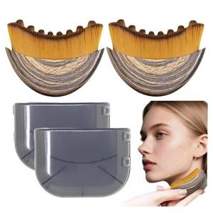 lot 6085 image: A12 PCS Lymphatic Contour Face Brush for Sculpting � Anti-Puffiness, Detox and Lift, Improves Skin Glow and Absorption (2 Pcs Contour Face Brush)