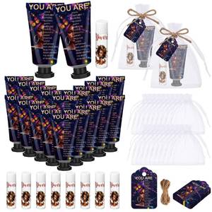 lot 6100 image: Swiffen 24 Sets Christian Graduation Gifts Hand Cream and Lip Balm Bulk Teacher Appreciation Gifts Bible Verse Thank You Cards with Organza Bag for Graduation Supplies(African American)