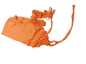 lot 6136 image: Orange Ruffle One-Piece Swimsuit Size Large