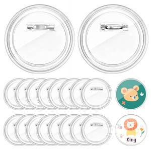 lot 6149 image: Bignc 3 Inch Clear Acrylic Button Pins - 40 Pack DIY Custom Design Buttons, Pin Backs and Blanks for Sublimation, Crafts, Photo Badges for DIY Gifts and School Projects,Teams, Events Badges