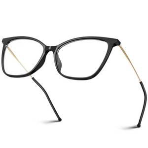 lot 6164 image: VISOONE Oversized Cat Eye Blue Light Blocking Glasses for Women Large Cute Lightweight Eyeglasses Metal Frame Calina