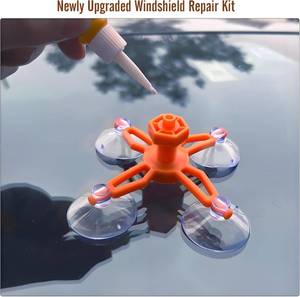 lot 6171 image: BLUTOKS Upgraded Windshield Chip Repair Kit � Instant Fix for Chips, Cracks,(Tangerine Black)