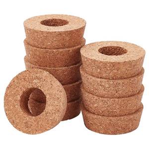 lot 6172 image: OLYCRAFT 10Pcs Cork Lids for Glass Planter 2.3-2.5 Inch Plant Corks with Center Hole Cork Stoppers for Hydroponic Plant Hydroponic Vase Lids Cork Replacement for Hydroponics Growing Vases