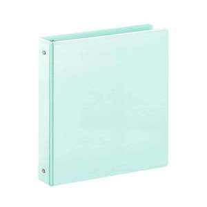lot 6185 image: SUIN 1 Inch 3 Ring Binder, Clear 1ftft View Presentation Binders with 2 Pockets, Fits 8.5 x 11 Letter Size, Durable Polypropylene, Non-Stick and PVC-Free for School, Office and Home (Pastel Green) back spine of books slightly damaged