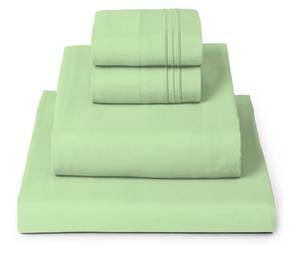 lot 11860 image: Mellanni King Sheets Set - 4 PC Iconic Collection Bedding - Hotel Luxury, Extra Soft, Cooling Bed Sheets - Wrinkle, Fade, Stain Resistant (King, Pistachio)