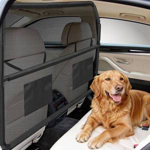 lot 11871 image: Sunexinlo Dog Car Barrier for SUVs,Trunks and Cargo Area, Universal-Fit Pet Divider Gate, 50Inch Wide Pet Barrier with See Through Net Mesh for Small Trucks and SUV and Mid-Sized Vehicle