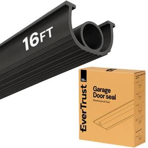 lot 11872 image: EverTrust 16Ft5M Garage Door Bottom Seal � Weatherproof Stripping Rubber Seal with T-Ends 516 inch. Protect Your Garage from Weather and Dust with EPDM Rubber Garage Door Draft Stopper