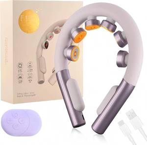 lot 11888 image: AETHEREVE Neck Massager with Heat, Intelligent Neck Massager for Pain Relief Deep Tissue, Deep Tissue Relaxation Tool with 10 Modes and 15 Levels, Ideal Gift for Women and Men, 1 Count (Pack of 1)