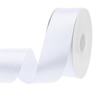 lot 12264 image: woric White Satin Ribbon 1 12 Inch 60 Yards Gift Ribbon for Bridesmaids Bouquets Bridal Wedding Sash Flowers Bouquet Chair Bows Graduation Decoration