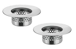 lot 12291 image: Bathroom Sink Filter - Fits 1.25in-1.60in Hole (2pcs)  Stainless Steel Hair Catcher for BathroomBathtubLaundryRV Sink