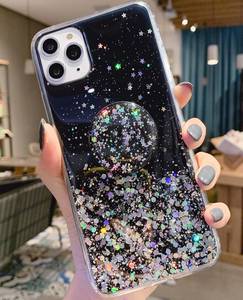 lot 12308 image: Winzizo for iPhone 16 Case Glitter Women Girls with Ring Kickstand Sparkle Bling Cute Cases Slim Soft Phone Protective Shell Phone Cover for iPhone 16 Case 6.1 inch (Green)