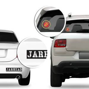 lot 12320 image: Proud Mother of a Marine Bumper Sticker (Son Daughter mom US U.S. Vinyl Decal Corps (3 x 8 inch) USMC Licensed