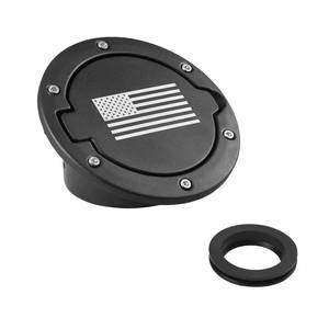 lot 12326 image: Sandfren Car Fuel Filler Door Gas Tank Cap, Heavy Duty American Flag Vehicle Fuel Filler Door Locking Gas Tank Cover Replacement, Compatible with 2007-2017 Wrangler JK 2-Door 4-Door