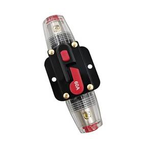 lot 12344 image: FALVFUN 60 Amp Car Circuit Breaker, 12V-24V Manual Reset Vehicle Inline Fuse Inverter, Waterproof Automotive Power System Protection Accessories, Universal for Trolling Motors ATV