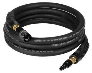 lot 12348 image: Keepro Rubber Air Hose, Durable Air Compressor Hose 38 Inch ID By 10 Feet Long with Swivel Universal Aluminium Quick Coupler and Plug, 300 PSI Maximum Pressure, Black