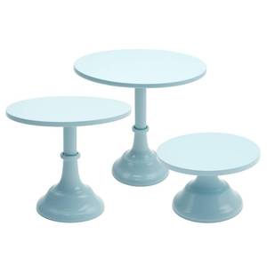lot 13673 image: VIKKSAER 3 PCS Blue Cake Stand Set, 81012 Inch Metal Dessert Display Stand, Suitable for Weddings, Birthdays, and Parties