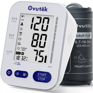 lot 14137 image: Ovutek Blood Pressure Monitors for Home Use Large BP Cuff with 240 Memories for 2 Users, Upper Arm Blood Pressure Machine, Accurate BP Monitor with Batteries Type-C Cable