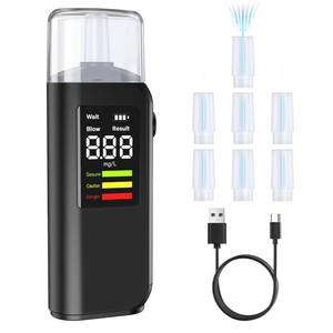 lot 14165 image: Breathalyzer, Professional-Grade Accuracy Alcohol Tester with LED Digital Display, Type-C Charging, Breathalyzers for Alcohol Portable breathalyzer for Personal and Professional use (8 Mouthpieces)