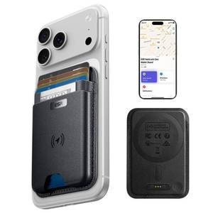 lot 14172 image: ESR Geo for MagSafe Wallet with Full Find My Functionality, RFID Blocking, 5 Cards Holder for Phone Case, Strong Magnetic Wallet for iPhone 17e171615141312 Series, Not for 1312 Mini, Black
