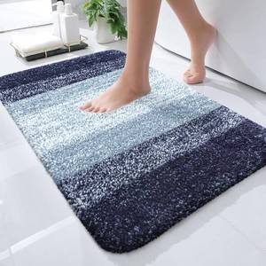 lot 14178 image: OLANLY Small Bathroom Rugs Mat 24x16, Extra Soft Absorbent Microfiber Bath Rugs, Rubber Backing, Quick Dry, Washable Bath Mats for Bathroom Floor, Tub and Shower, Home Decor Accessories, Airy Blue