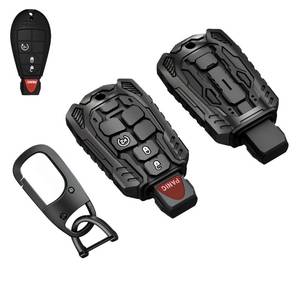 lot 14184 image: Heavy Duty Zinc Alloy Key Fob Cover, Accessories, Key Fob Case, Keychain Compatible with 2008 2009 2010 2011 2012 2013 2014 2015 2016 2017 2018 Dodge Ram 1500 2500 3500