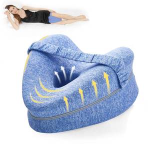 lot 14192 image: BEAUTRIP Leg Pillow  Ergonomic Side Sleeping Pillows  Memory Foam Knee Pillow with Strap for Side Sleeper  Leg Support Cushion with Removable and Washable Cover