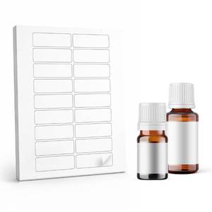 lot 14200 image: Dashleigh Essential Oil Labels for 5ml Bottles, 90 Blank Printable Waterproof Vinyl Stickers 3x1 Inch - Oil Proof Label Sheets for Inkjet, Roller Bottles, Vials, Aromatherapy