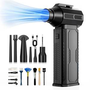lot 14220 image: ZOAIVR Compressed Air Duster, 130,000RPM Ultra-Powerful Cordless Electric Air Duster with 8000mAh Rechargeable Battery, 4-Gear Adjustable Air Blower for Keyboard, Computer, Car, Home Cleaning