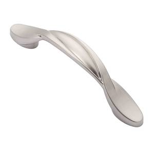 lot 14229 image: Alzassbg 10 Pack Brushed Satin Nickel Cabinet Pulls, 3 Inch(76mm) Hole Centers Arch Twisted Cabinet Handles Kichen Hardware for Cabinets and Drawer AL3027SN