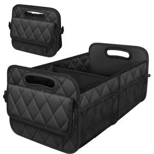 lot 14232 image: Deosk Car Trunk Organizer and Storage with Reinforced Handles, Waterproof Polyester Trunk Organizer for SUV, Minivan, Truck (Large, Black)