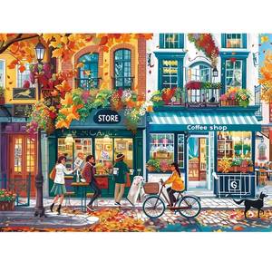 lot 14235 image: 500 Piece Puzzle for Adult,Romantic Time Jigsaw Puzzle with Letters on Back,Interlock Perfectly No Dust,Perfect for Seasonal Vibes,Home Decor Birthday Party Gift for Men Women Elders Seniors,20.515In