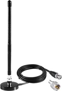 lot 14239 image: Long Range 27MHz Soft Whip Magnetic Base CB Radio Antenna with PL-259 BNC Male Connector for Cobra Midland Uniden Maxon President Vehicle Car Truck Mobile Handheld CB Radio Police Scanner, Eifagur