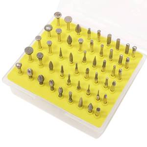 lot 14246 image: CHENTEC 50-Piece 18-Inch Shank Diamond Coated Rotary Burrs Set Abrading tools