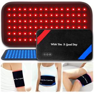 lot 14249 image: Red Light Therapy for Body � 90 LEDs (660850460nm), Wearable Infrared and Blue Light Therapy Pad (13inx7.3in) for Pain Relief and Muscle Recovery, FSA Eligible HSA � 27 Customizable Options (Corded)
