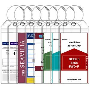 lot 14263 image: 8 Pack Luggage Tags Travel Essentials and Cruise Essentials for NCL, Princess, Carnival, Royal Caribbean and Celebrity Cruise Ships by SEAVILIA